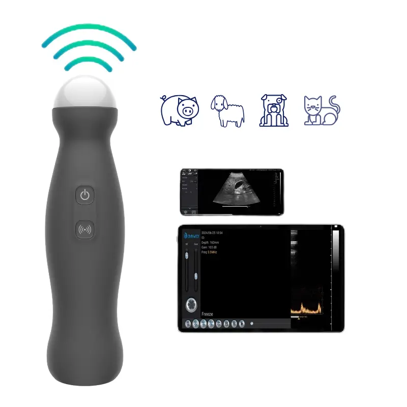 Pig Sheep Handheld Mechanical Wireless Ultrasound Probe Scanner